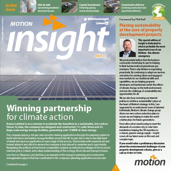 Motion Insight Newsletter Sustainability Special Issue